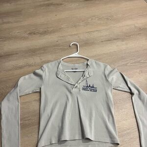 Brandy Melville Cream Long Sleeve Shirt